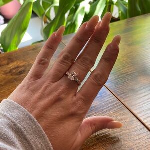Elegant Silver Ring with Clear Stone